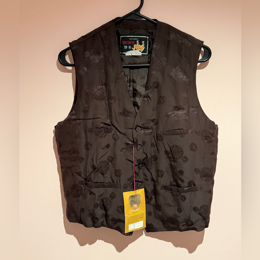 Golden Camel 🐪 camel hair silk vest NWT
